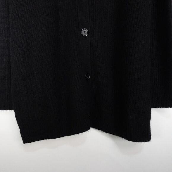 New Quince Black Mongolian Cashmere Oversized Boyfriend Cardigan Sweater Small - Picture 4 of 9